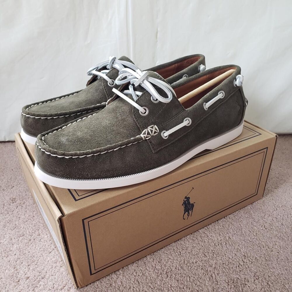 Polo Ralph Lauren Merton Armadillo Suede Size 9D Mens Boat Shoes